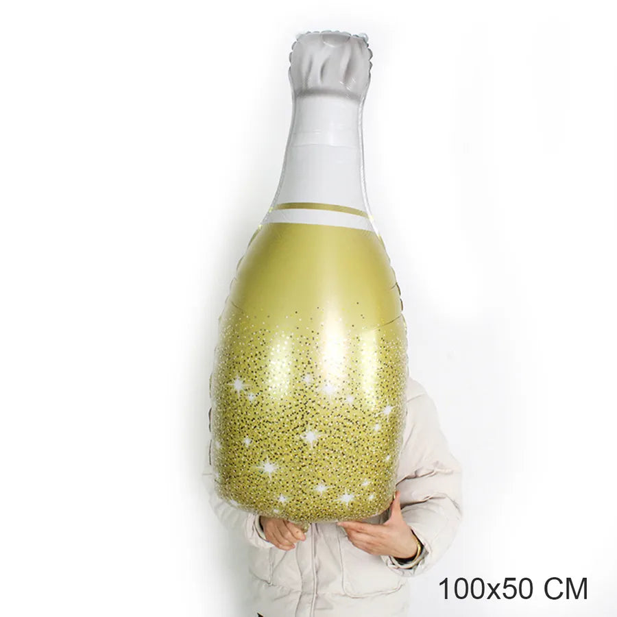 cute exaggerated romantic beer wine glass wine bottle aluminum film party birthday festival balloons