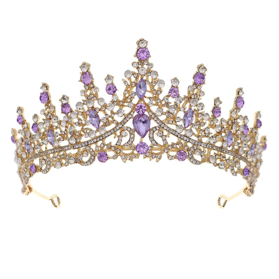 new retro luxury full diamond alloy crown wedding dress wholesale nihaodropshipping