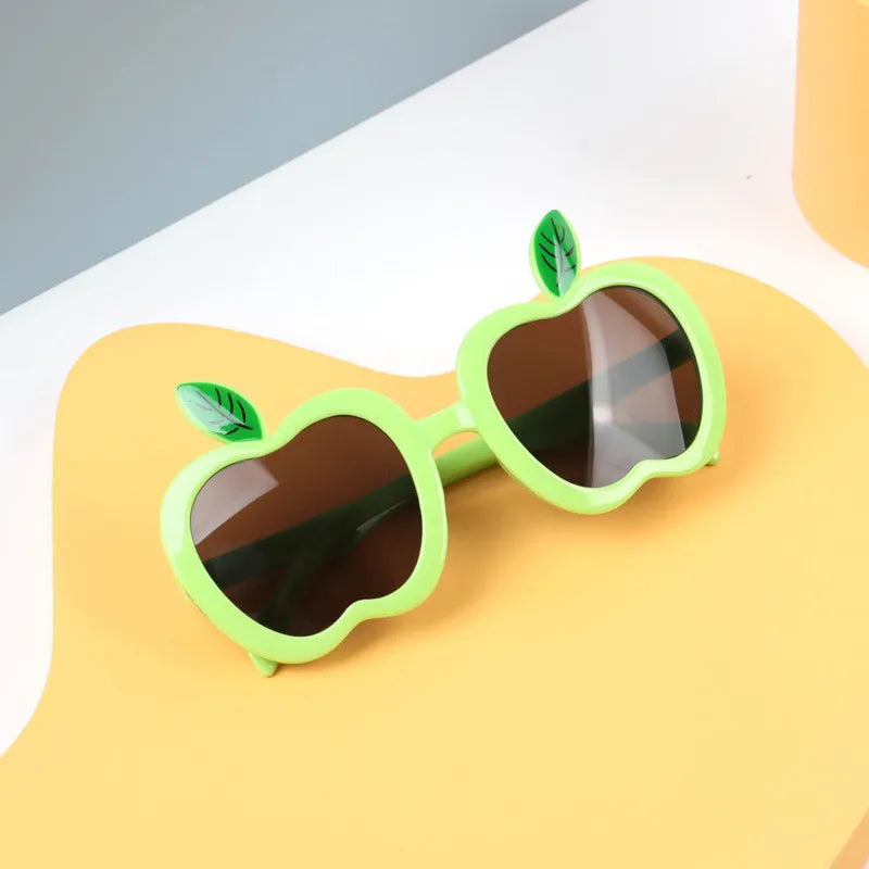 Cute Sweet Apple Resin Oval Frame Full Frame Glasses