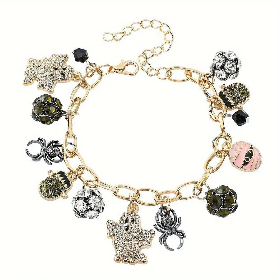 Cartoon Animation Horror Movie coraline Ghost Mother Halloween Pan Diy Beaded Bracelet Jewelry