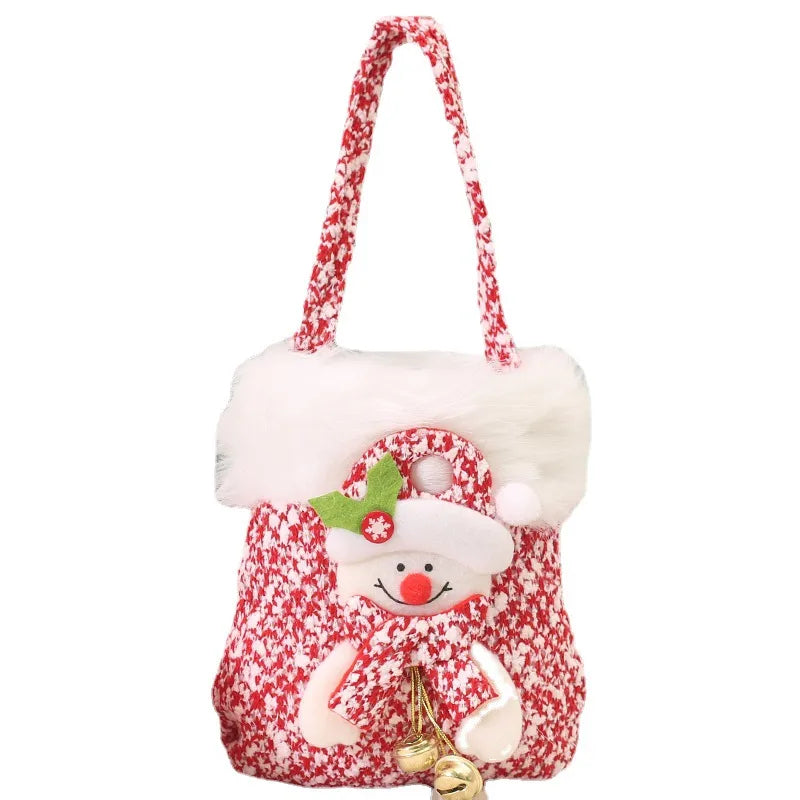 Creative Gift Bag Apple Shape Christmas Decoration Candy Packaging Box Handheld Peaceful Night Fruit Basket Festive Celebration