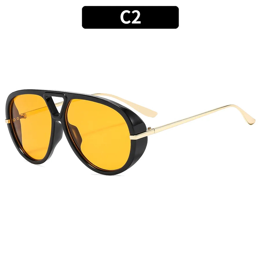 Casual Solid Color Ac toad glasses Full Frame Women's Sunglasses