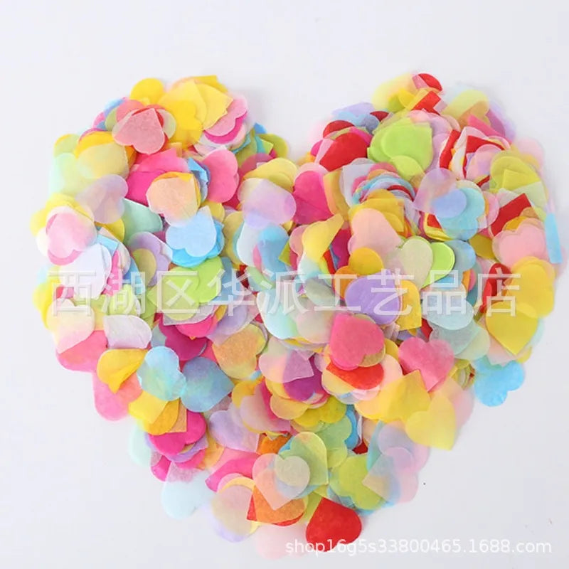 2.5cm heart-shaped love paper pieces Valentine's Day wedding venue hand-held throwing paper scraps transparent balloon filler
