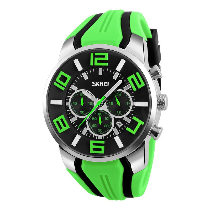 sports color block buckle quartz men's watches