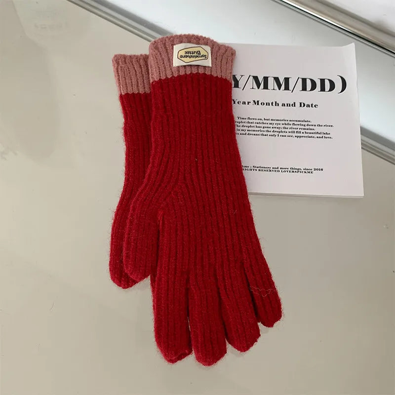 Women's Sweet Solid Color Gloves