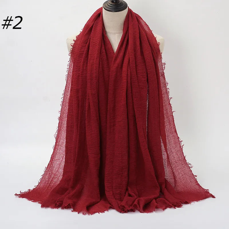 fashion solid color cotton pashmina scarves
