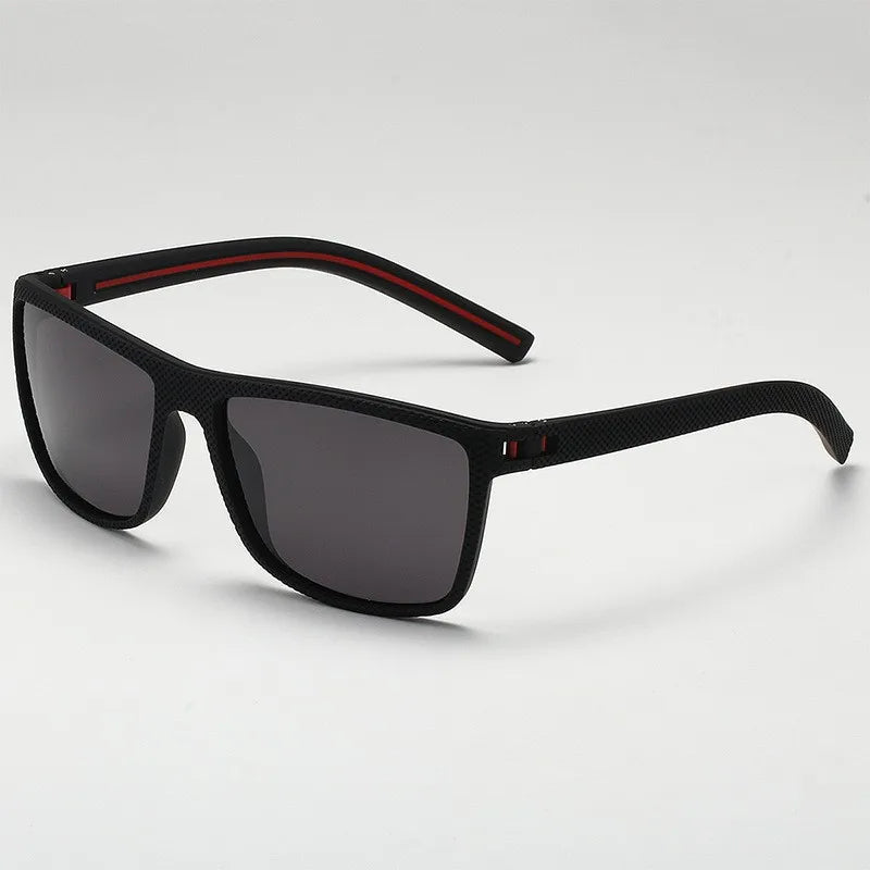 Vacation Simple Style Solid Color Tac Tinted Lenses Square Full Frame Men's Sunglasses
