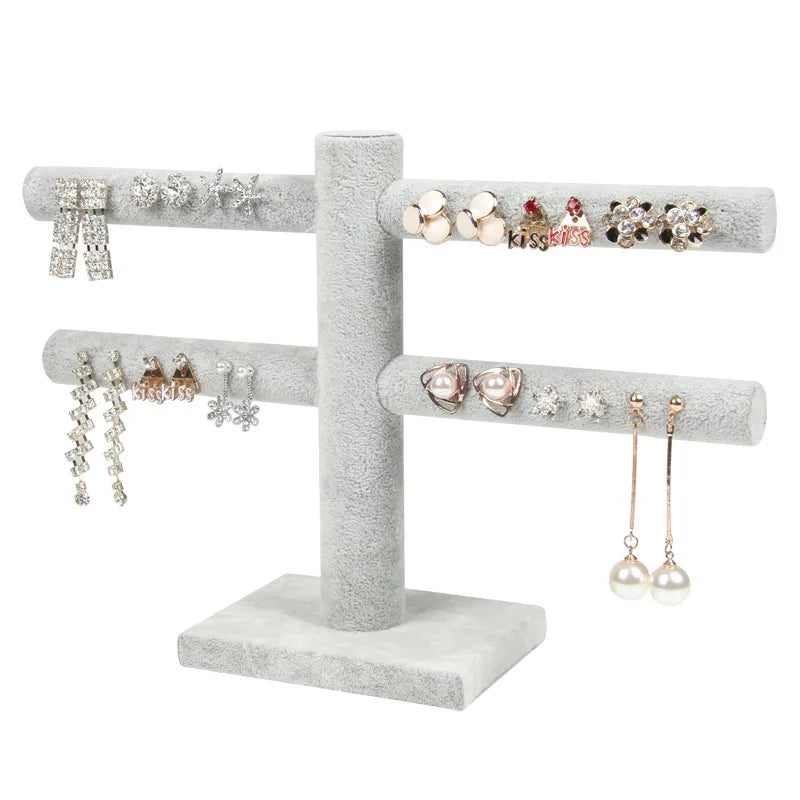 1 Piece Plastic Flannel Casual Simple Style Solid Color Jewelry Display Jewelry Rack