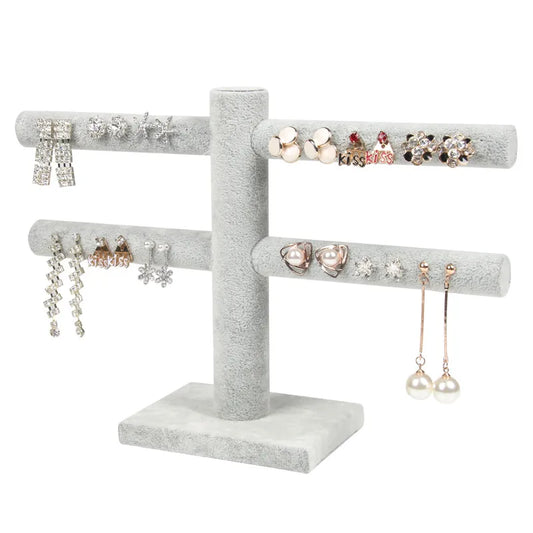 1 Piece Plastic Flannel Casual Simple Style Solid Color Jewelry Display Jewelry Rack