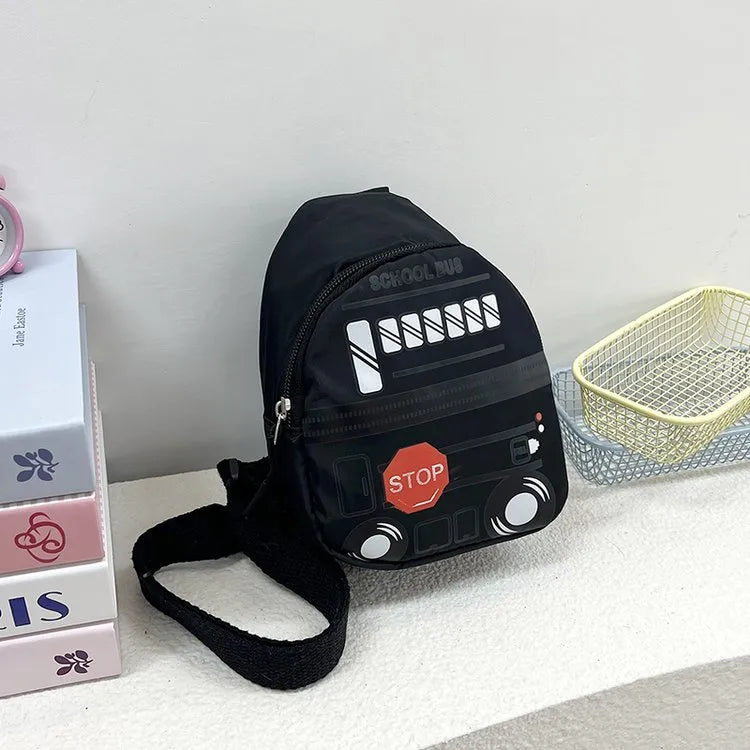 Kid'S Nylon Car Cute Oval Zipper Fanny Pack