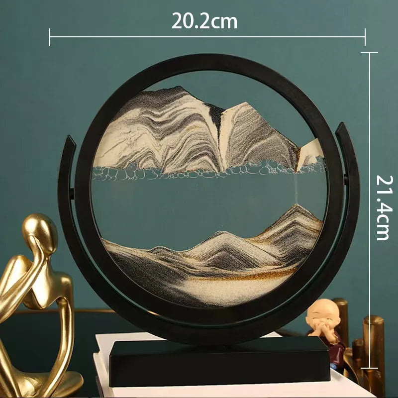 Creative  ornaments liquid decompression quicksand painting office desktop living room bedside table decorations birthday gift
