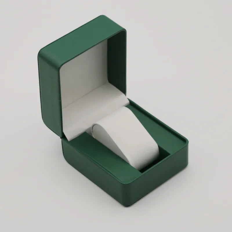 High-End PU Leather Watch Box With Drawstring Round Corner Flip Cover Storage Case For Display And Protection Of Fine Timepieces