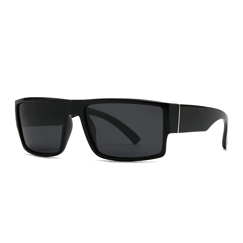 Casual Solid Color PC Polarized Light Square Full Frame Men's Sunglasses