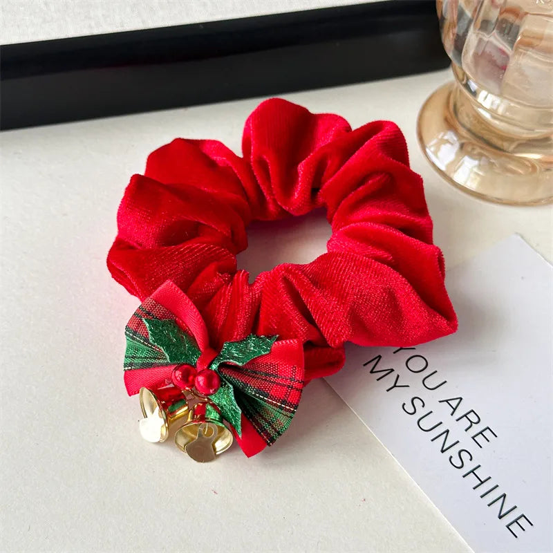 Christmas Nordic Style Modern Style Women's Solid Color Bell Hair Tie