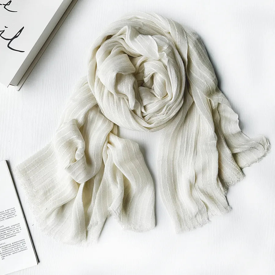 women's elegant gradient color cotton scarves & gloves