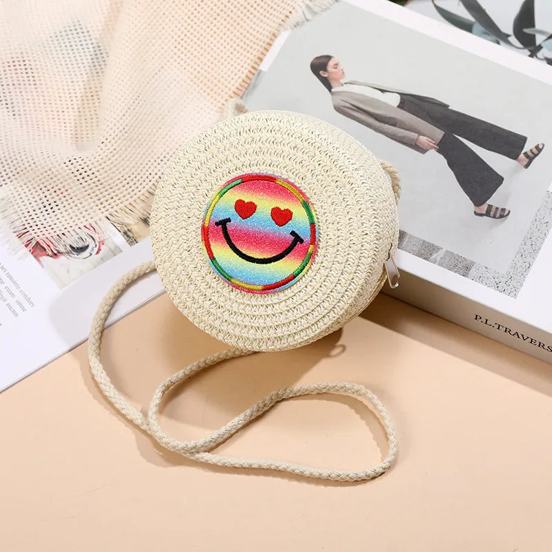 Beach Island Straw Bag Woven Bag Women's  New Seaside Bohemian Straw Bag Crossbody Small Bag Cute