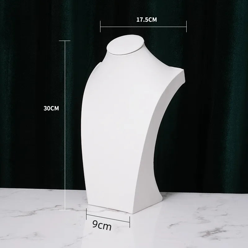 1 Piece PU Wood Simple Style Solid Color Jewelry Display Bust