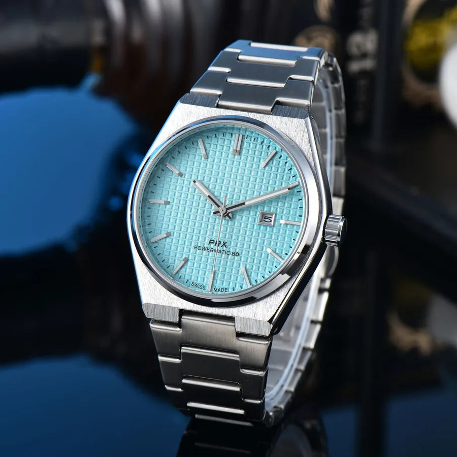 Business Classic Style Color Block Solid Color Horseshoe Buckle Quartz Men's Watches