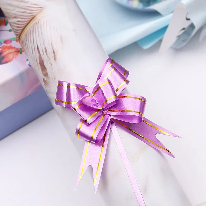 Free Shipping 15# Trumpeter Flower Christmas Holiday Decoration Gift Packaging PP Plastic Flower Bow Ribbon