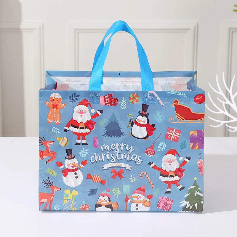 Christmas Cute Penguin Santa Claus Snowman Nonwoven Festival Gift Wrapping Supplies