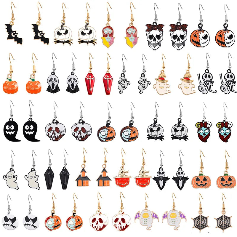Halloween Ghost Devil Death Zombie Horror Pumpkin Skull Ear Cuff Alloy Geometric Pattern Unisex Original Design Jewelry Earring