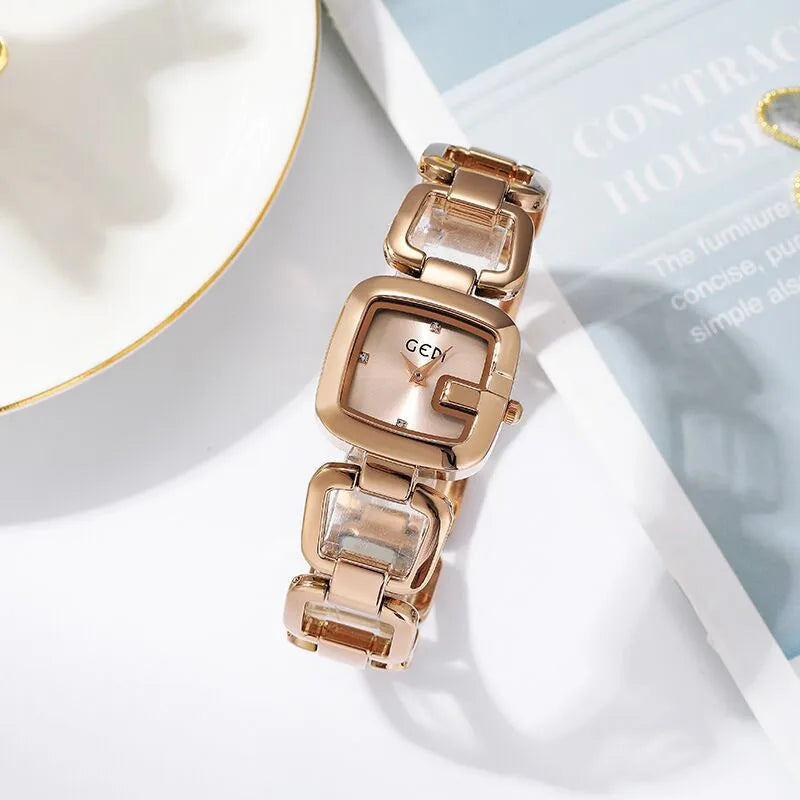 Vintage Style Classic Style Geometric Jewelry Buckle Quartz Watch Women's Watches