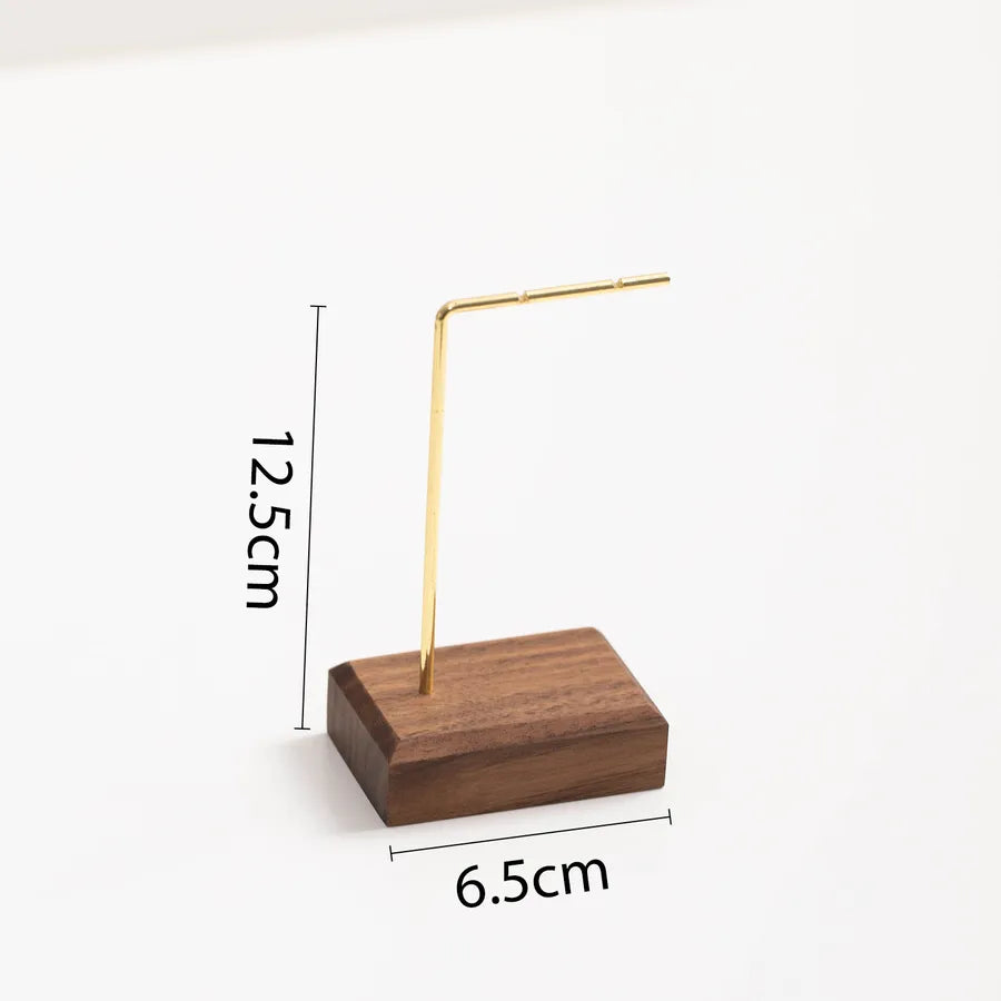 Retro Walnut Color Jewelry Display Stand Ring Earring Necklace Stall Jewelry Accessories Display Plate Shop Counter Top