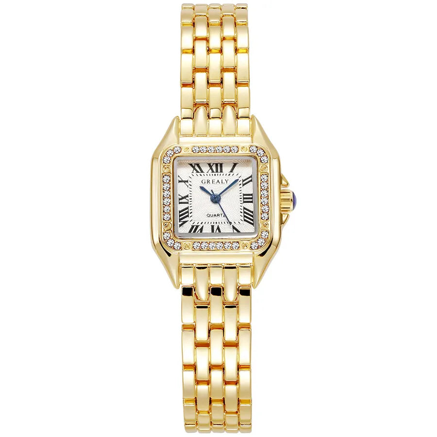 Fashion   stainless steel women's brand quartz watch business casual steel belt Women's Watch