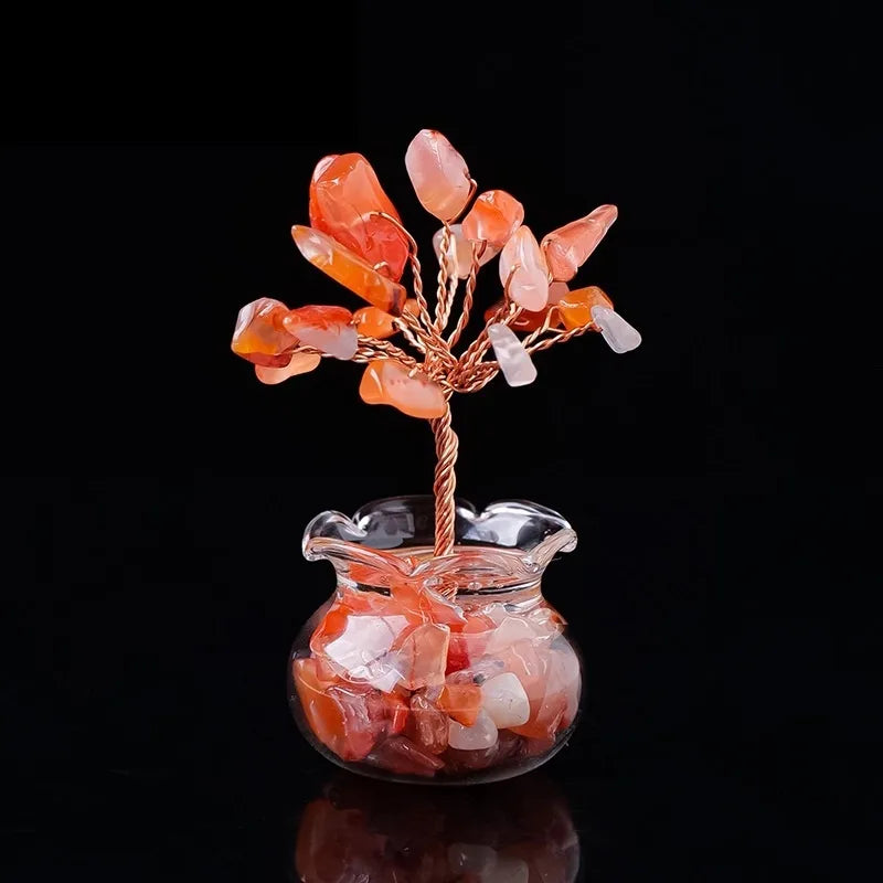Elegant Tree Crystal Ornaments Artificial Decorations