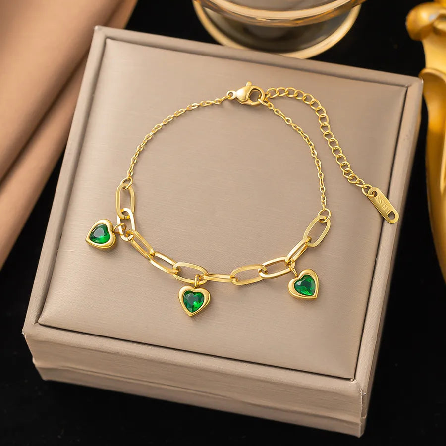 Elegant Simple Style Geometric 304 Stainless Steel Paperclip Chain cable chain Bracelets In Bulk