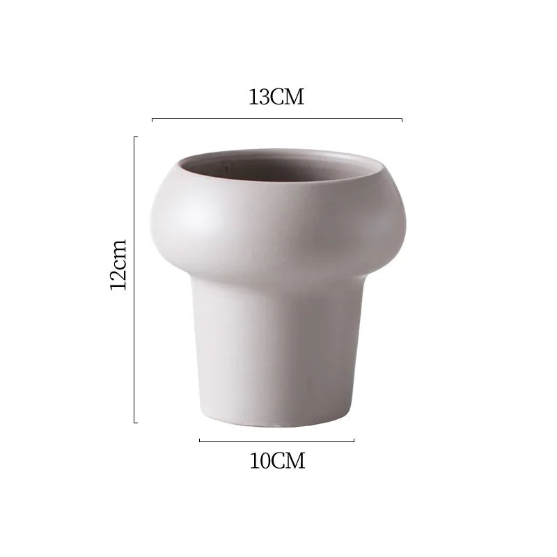 Simple Style Classic Style Solid Color ceramics Flowerpot Artificial Decorations