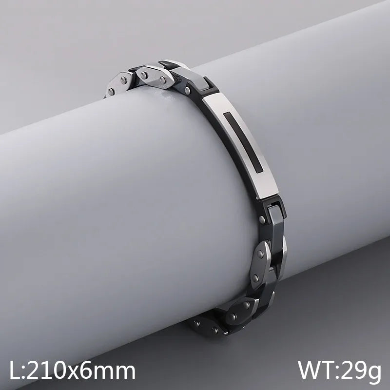 Casual Simple Style Geometric Anchor 304 Stainless Steel Men's Bracelets