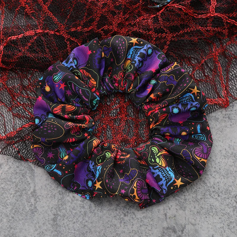 modern style skull cloth hair tie