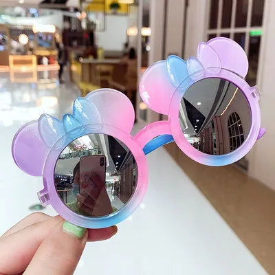 Children's Sunglasses, Cute Princess Fashion Gradient Cartoon Sunglasses for Boys and Girls, Colorful Sun Protection and Trendy Glasses