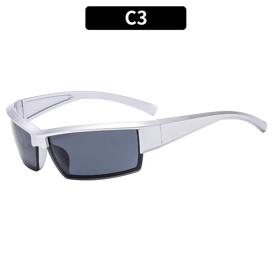 streetwear color block ac square full frame men's sunglasses