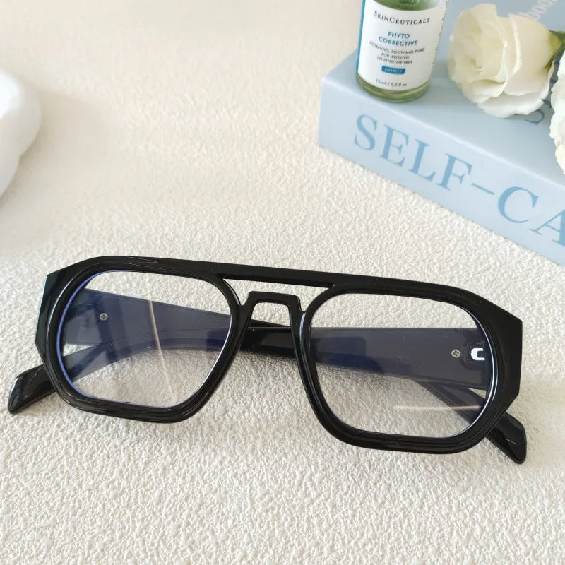 Vacation Solid Color Resin Square Full Frame Men's Sunglasses