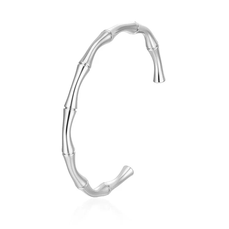 Retro Classic Style Geometric Flower 304 Stainless Steel Bangle In Bulk