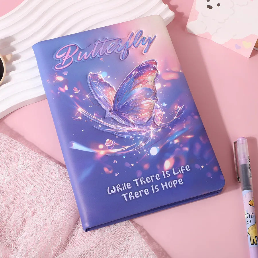 Portable Dream Butterfly Mini Notebook Elegant Portable Diary Book For Girls Handy Personalized Note Book Novelty Design