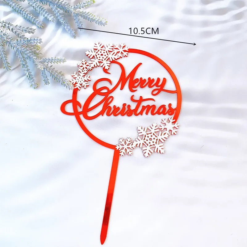 Christmas Letter Arylic Party Cake Decorating Supplies