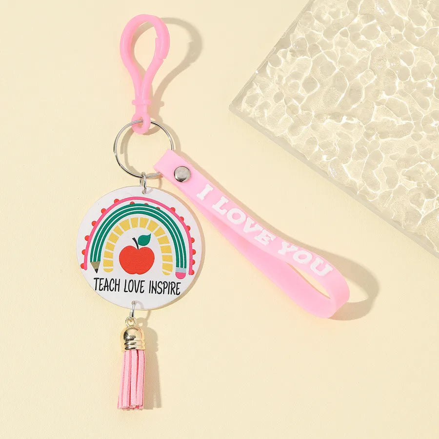 1 Piece Cartoon Style Cute Letter Acrylic Teachers' Day Unisex Keychain