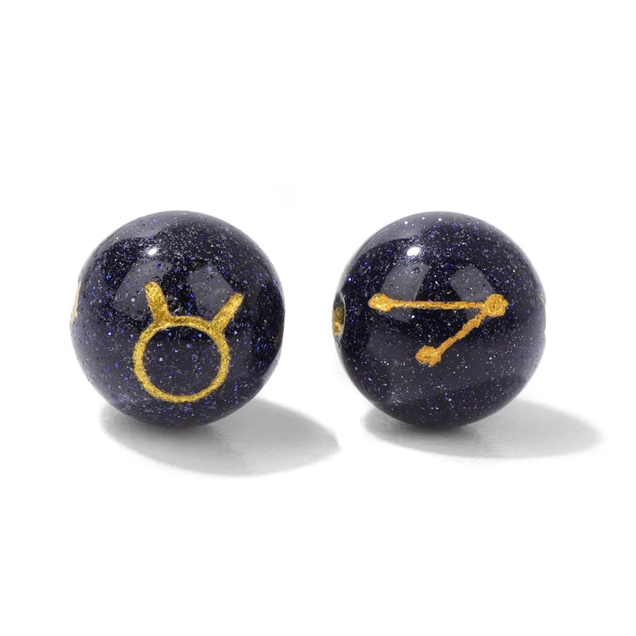 1 Piece Diameter 10mm Stone Constellation Beads