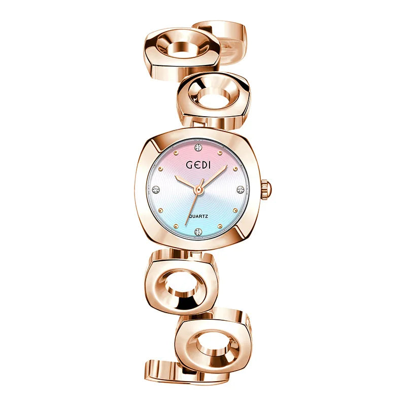 Casual Solid Color Jewelry Buckle Quartz Watch Women's Watches