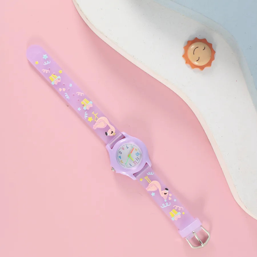 New PVC Color Case Cartoon Children's Quartz Watch Cute Creative Toy Watch Primary School Boys Girls Watch