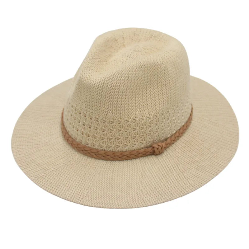 Women's Vacation Classic Style Solid Color Flat Eaves Straw Hat
