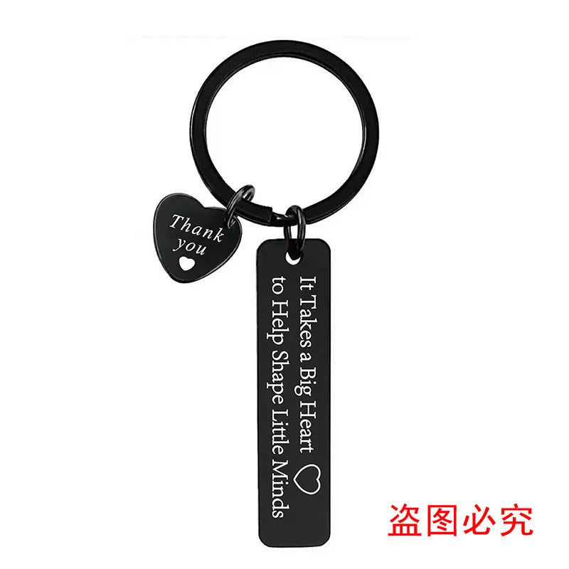 Key Chain Pendant  Graduation Memorial Teacher's Day Gift Christmas Gift Lettering Metal Keychain Wholesale