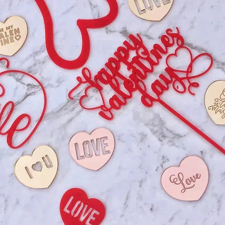 Valentine'S Day Casual Elegant Lady Letter Plastic Holiday Banquet Selfie Cake Decorating Supplies Party Supplies Cake Decorating Supplies 1 Piece