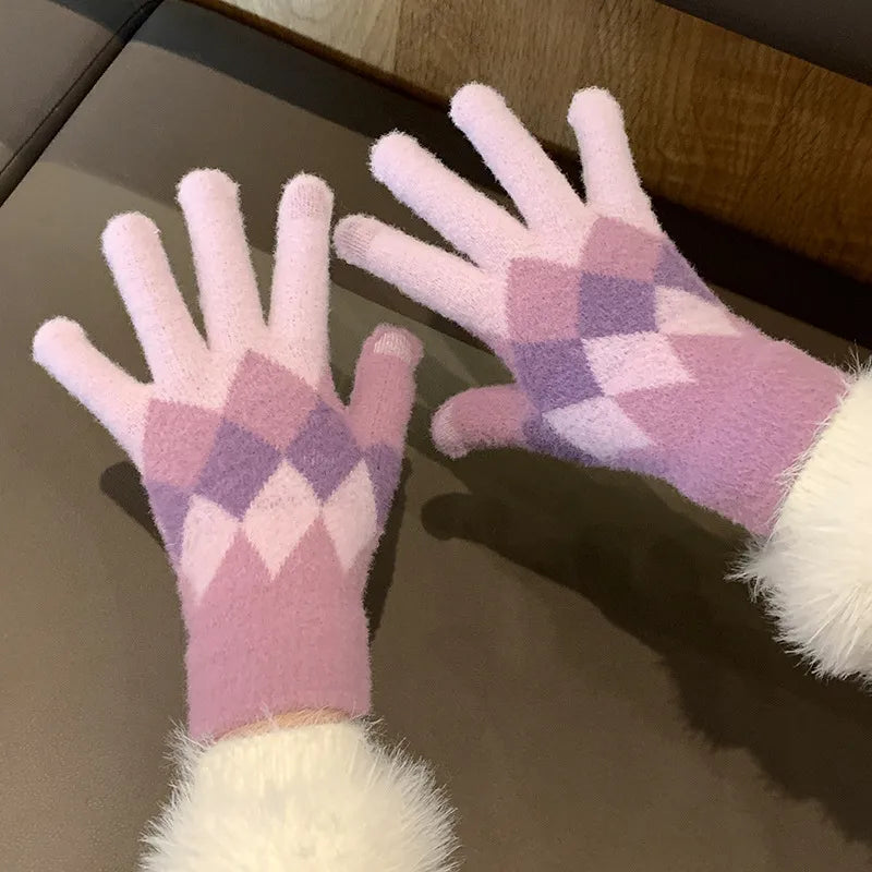 unisex simple style solid color gloves 1 set