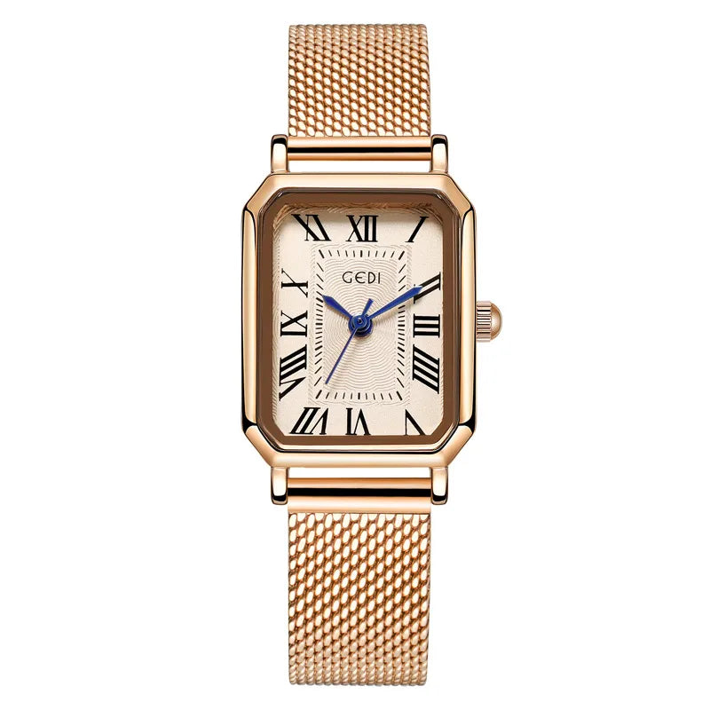 Retro Solid Color Quartz Watch Women's Watches
