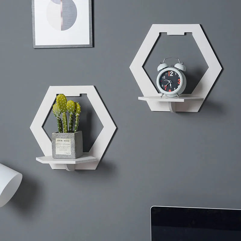 Punch-free Set-top Box Storage Rack Bedside Wall Decoration Partition Wall-hanging Flower Rack Wall-hanging Projector Bracket