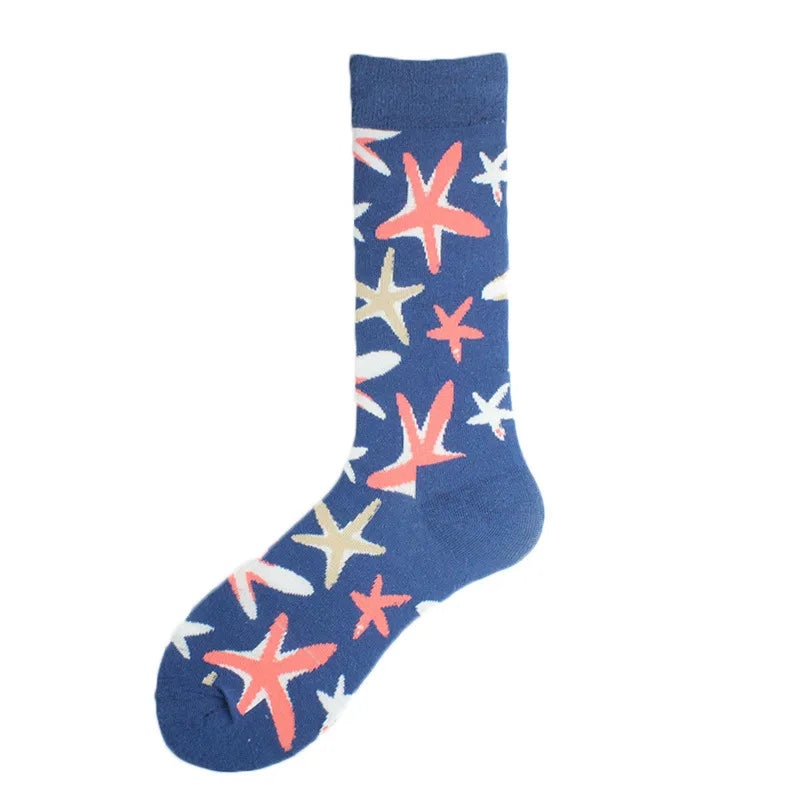men's cartoon style cartoon cotton crew socks a pair